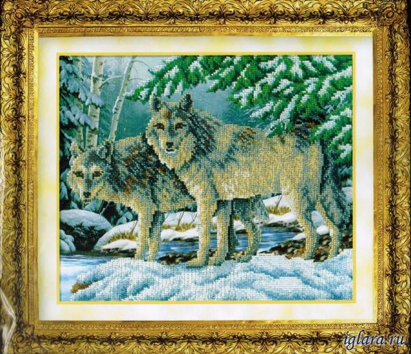 Набор для вышивания крестом животные вышивка волк